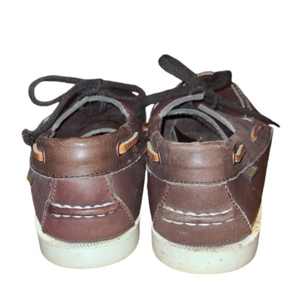 Kodiak Boat Shoes Men s size 85 Leather Slip on with lace Tops in a Dark Brown - Picture 4 of 4